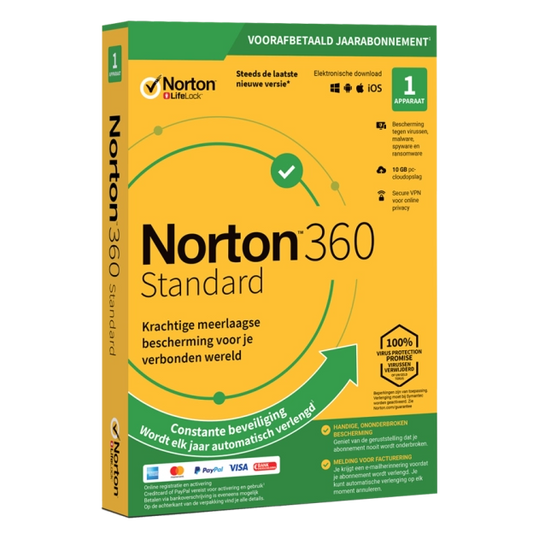 Norton 360 Deluxe - 5 Apparaten - 1 jaar - 2024- 50 GB Cloud Opslag